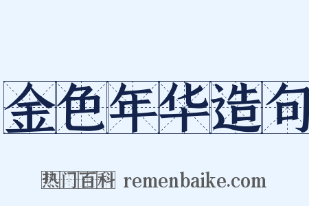 金色年华造句是什么意思的图片